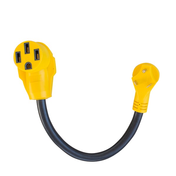 Sportsman Male to 50 Amp 18" 125 Volt 30 Amp Female Dog-Bone RV Camper Pwr Cable CORDA3050 - main